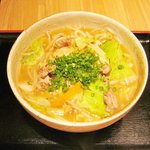 もちもち麺工房松 - ちゃんどん：麺200gに野菜が270gのヘルシーちゃんぽんうどん