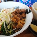 拉麺 しな竹 -                               まぜそば辛口(720円)