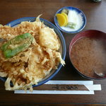天ぷら 水谷 - 天丼(830円＋大盛り100円)