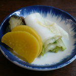 天ぷら 水谷 - お昼の香の物