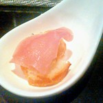 杏’s - バケットに生ハムとクリームチーズ乗せ