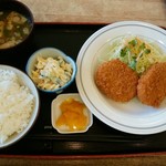 ブルボン - 日替ランチ　コロッケ定食　600円