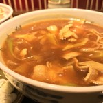 味奈登庵 - #食べログ的に撮るとこうなる。  
      カレー南蛮そばの魅力には抗えません、な。