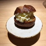 銀座 盡 - 自家製ホエーバターとそのホエーで作ったパンのサンド