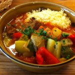 子羊の肩肉の煮込み南欧風クスクス添
