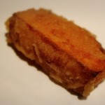 てんぷら　成生 - 藤枝で取れたニンジンの天ぷら。
      野菜を寝かせる。甘味が凄くてビックリしました。