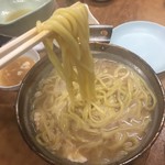 すき焼･鍋物 なべや - 鶏ミンチ鍋 〆の中華麺