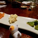 あげづき - 香の物（たくあん、ポテサラ、きゅうり）