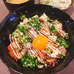 ほっこりDININGきら - 特製海鮮漬け丼 
            卵黄・マヨネーズトッピング