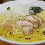 富白 - 鶏塩(大)、半熟味玉子