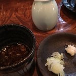 手打蕎麦 じゆうさん - 薬味 (山葵を使った後で辛味大根を使う前)