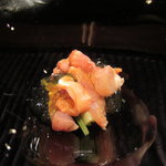 銀座 水野 - 赤貝と山菜の土佐酢掛け