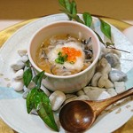 彩懐石 わらび高砂 - 河豚かわあんかけ茶碗蒸し