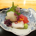 玄斎 - ヒラメ 皮付きハリイカ キハダマグロ