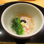 玄斎 - 揚げ海老いもカニあんかけ 香茸をのせて