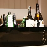 鮨こゝろ - 店名が刻印された特製日本酒クーラー