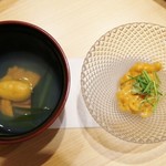鮨こゝろ - sea urchin ウニ、ワカメにウニ御飯