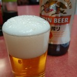 マルモ食堂 - ビールはキリンとアサヒが選べます。¥600