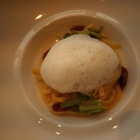 レストランMINAMI - セリとドライトマトの手打ちタリオリーニ