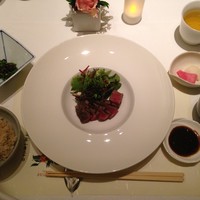 ラ メゾン ヒトトキ - 本日の小鉢 自家製肉味噌 五穀御飯 お味噌汁（豚汁） 香の物