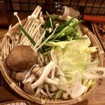 Tachigui Shabushabu Horumon Yaki Akahoshi - 晩酌セット(しゃぶしゃぶ すき焼き風、生ビール)