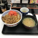 吉野家 - H30.1　牛丼並と味噌汁