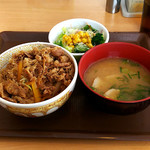 すき家 - 牛丼ライト＆サラダ・豚汁