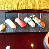 花暦 - 烏賊、鮪赤身、鯛、鯖