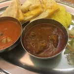 ガンジス - 201801シーフードバターチキン＆マトンwtチェダーチーズナン