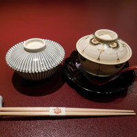 人形町 今半 東京ガーデンテラス紀尾井町店 - 茶碗蒸しと白いご飯・その１です。