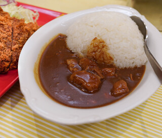 とんかつ檍のカレー屋 いっぺこっぺ - 特上ロースかつ定食のカレー