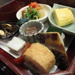 ふな田 - 八寸（花膳）カマスは味噌幽庵焼きでした