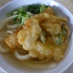 手打うどん たむら - 温かいかけと天ぷら