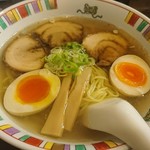 大文字 - 塩ラーメン半熟煮玉子トッピング