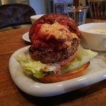 R-S - サルサバーガー(ランチ・プレート) スープ、珈琲 1,200円(税込) 