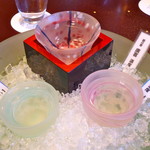 日本料理 対い鶴 - 利き酒セットです