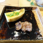 柚木元 - 熊舌の塩焼きと新筍の木の芽焼き