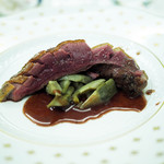 ペレグリーノ - 新潟の田んぼで網獲りされた野生の青首鴨のむね肉だけ火入れしたもの