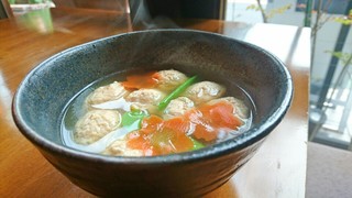 鉄板鶏舎tori to tamago - 土佐ジローのつくね汁