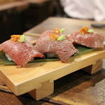 肉処 RODEO - 炙り和牛の握り☆