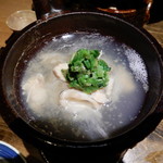 御料理 光安 - ・ハマグリとせせりのもち米雑炊