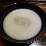 御料理 光安 - そばがき椀白味噌仕立て