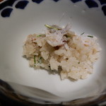 御料理 光安 - 香住産ズワイガニとそのカニ味噌の炊き込みご飯