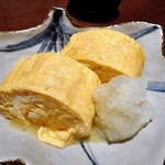 ひのと - だしまき玉子（２皿に分けて供されました）