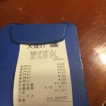 大提灯 - 171227水　東京　大提灯　お会計