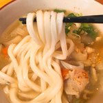 麦笑 - 麺のアップです。（2018.1 byジプシーくん）