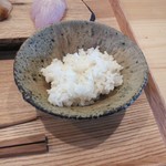 余市SAGRA - 最後にご飯に福原さんの切込みを乗せてお茶漬けでいただきました。