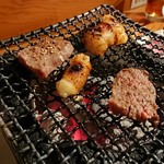 Sumibiyaki Kouchi Horumon - 丸腸と熟成上カクマク いい食べごろです。