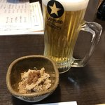 Mikan - ビールとお通し✨ビール待てずに一口飲んじゃってます^ ^