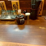 つけ麺屋 ひまわり - 【2018.1.22(月)】カウンター席